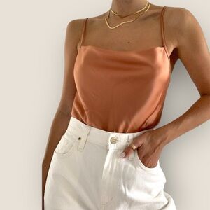 Nanushka | Johar Satin Cowl Neck Camisole | Size S